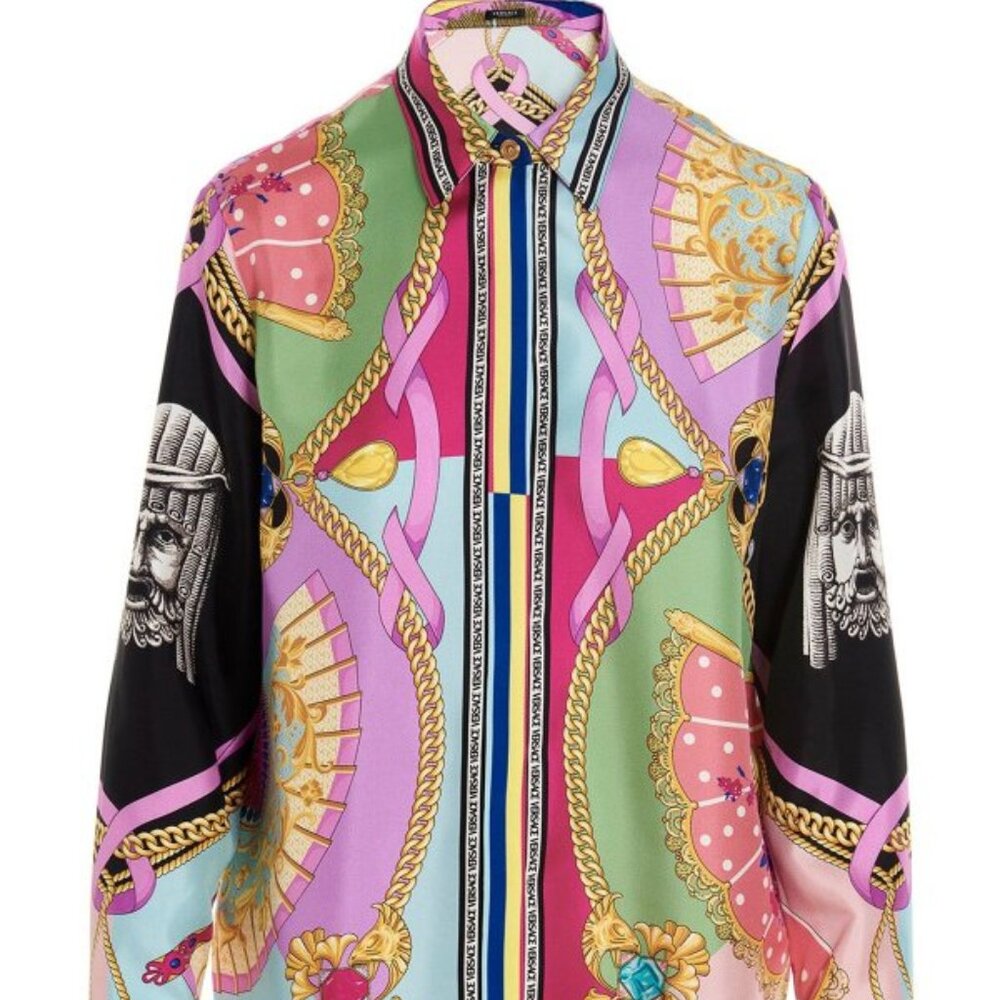 Versace Long Sleeved Shirt In Multi